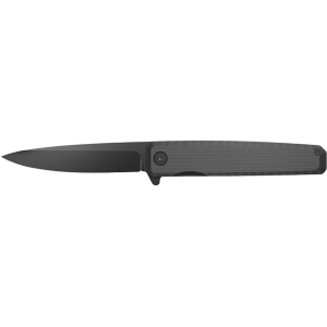 Outdoor Edge Peleus Pocket Knife 3.3" Drop Point 8Cr14MoV Black Oxide Blade G-10 Handle Black