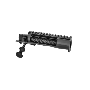 American Rifle Company Coup De Grace Rifle Action Remington 700 Long 338 Lapua Bolt Face Black Pivoting Handle Black DLC