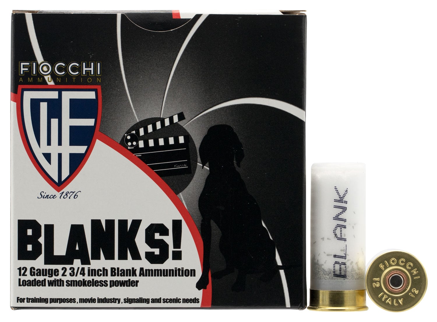 Fiocchi 12BLANK Shotgun Blank 25 Per Box/10 Case - No Credit Card Fees - Low, flat rate shipping