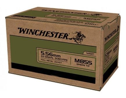 Winchester M855 5.56 Bulk Ammo 62 Grain FMJ 1000rds - WM8551000