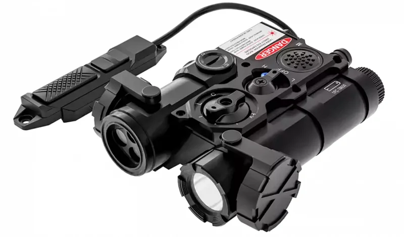 AGM Global Vision WLAD-CLA1-B1 WLAD 1B Black Green Laser IR Pointer/Illuminator Coaxial Dual Laser White LED 300 Lumen