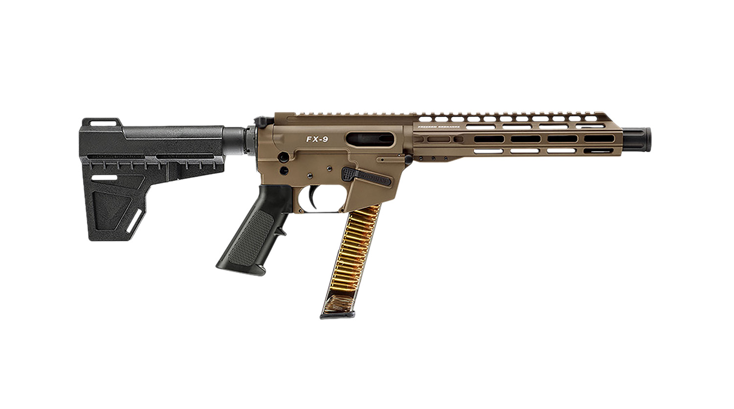 Freedom Ordnance FX9P 10" AR Pistol 9mm FDE