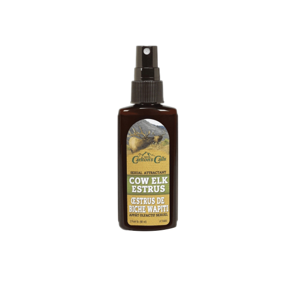 Wayne Carlton Calls Cow Elk Estrous Urine, 2 oz Amber Bottle