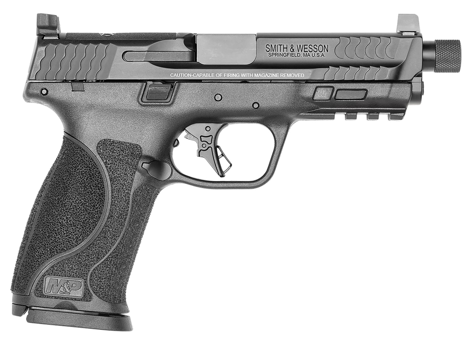 Smith & Wesson M&P 9 M2.0 Full Size Handgun 9mm Luger 17rd Magazines(2) 4.625″ Threaded Barrel Black Finish - No Credit Card Fees - Low, flat rate shipping