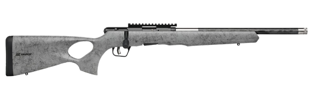Savage Arms B22 22LR BL/GRY 18" CARBON TB 70218