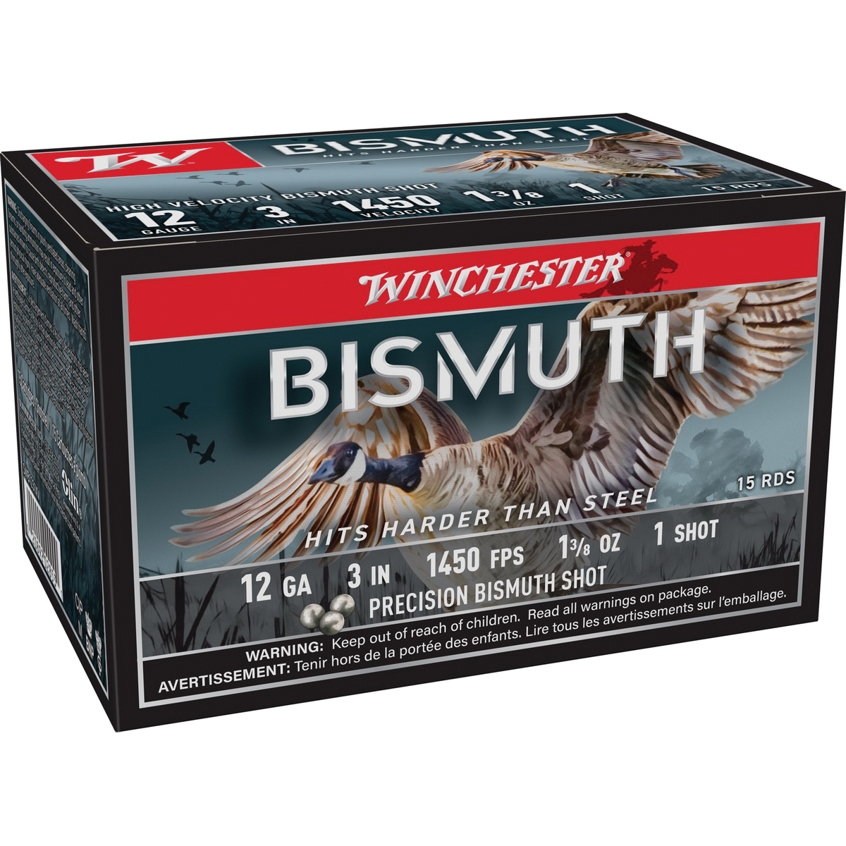 Winchester Ammunition Bismuth 12 Gauge 3" #1 1-3/8 Ounce 15rds
