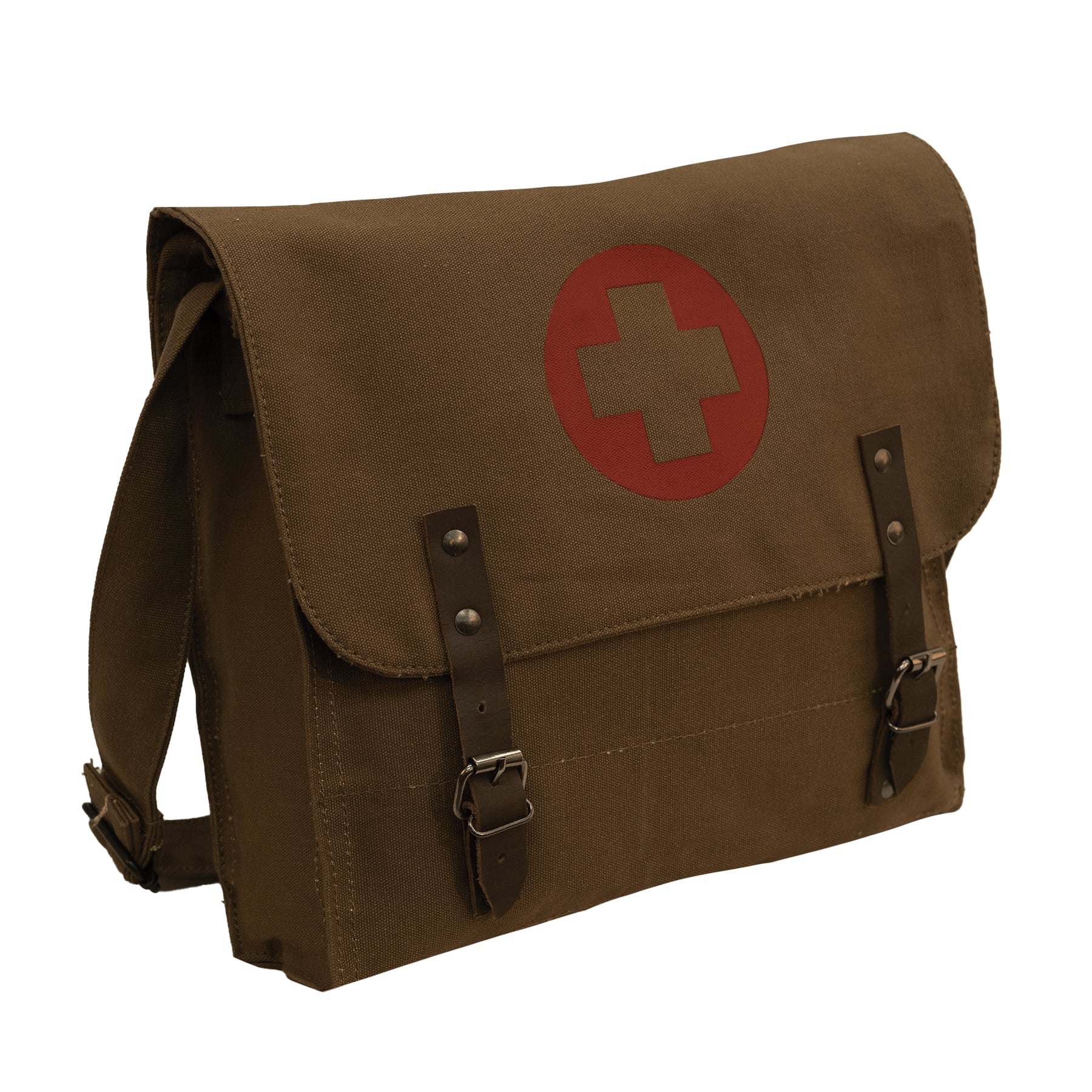 Rothco Vintage Medic Canvas Bag With Cross - Brown
