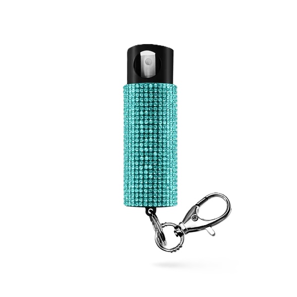 Guard Dog Bling it On Pepper Spray w/ Keychain, Teal - PS-GDBO-TL
