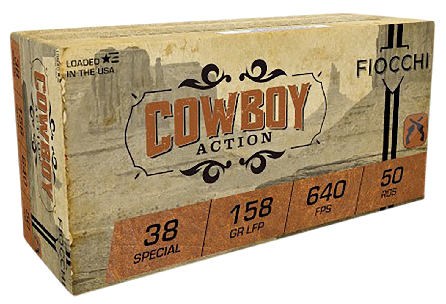 Fiocchi 38CA Cowboy Action 38Special 158gr Lead Flat Point 50 Per Box/10 Case - No Credit Card Fees - Low, flat rate shipping