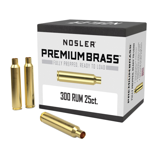 Nosler .300 Remington Ultra Magnum Large Rifle Premium Brass, 25rds