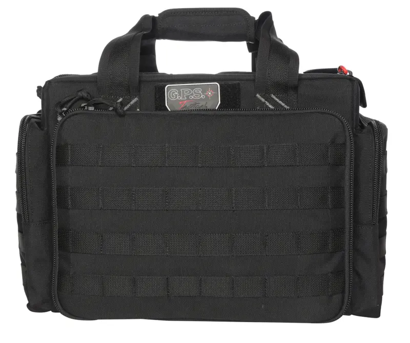 GPS Bags GPST1714LRB Tactical Black 1000D Nylon Teflon Coating with Foam Cradle Holds 5 Handguns, Storage Pockets Handgun Sleeve Includes Ammo Dump Cups
