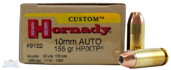 Hornady .10mm Auto 155gr HP XTP Custom Pistol Ammunition 20rds - 9122
