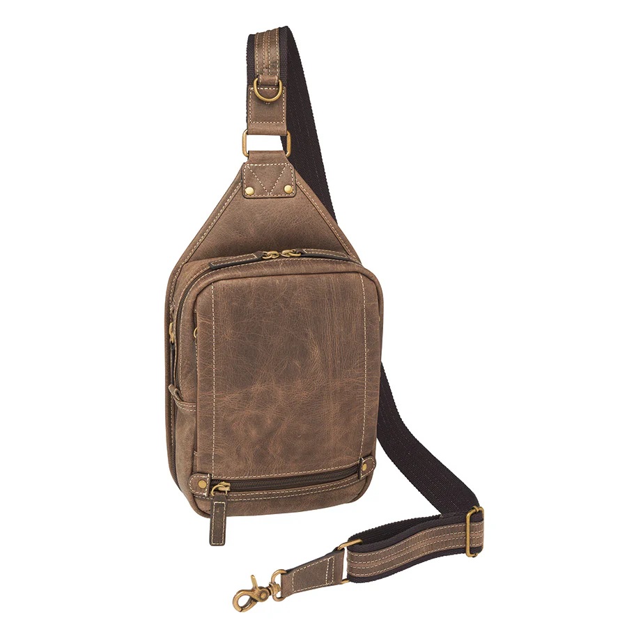 Gun Tote'n Mamas Mini Sling Concealed Carry Bag, Distressed Buffalo - GTM-CZY/110