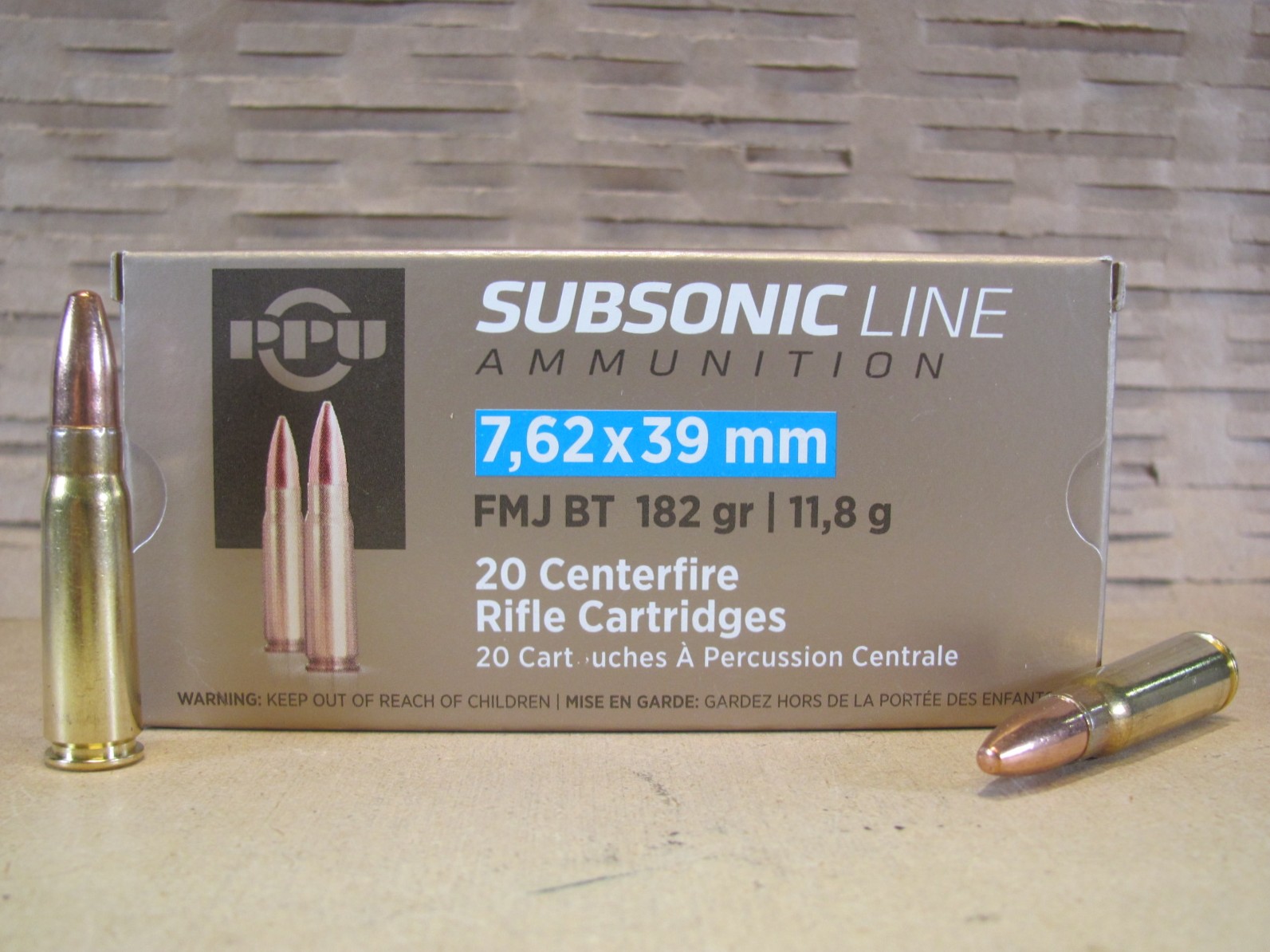 20 Round Box – 7.62×39 182 Grain FMJBT Prvi Partizan Subsonic Line Ammo – PPS76239 – READ DESCRIPTION