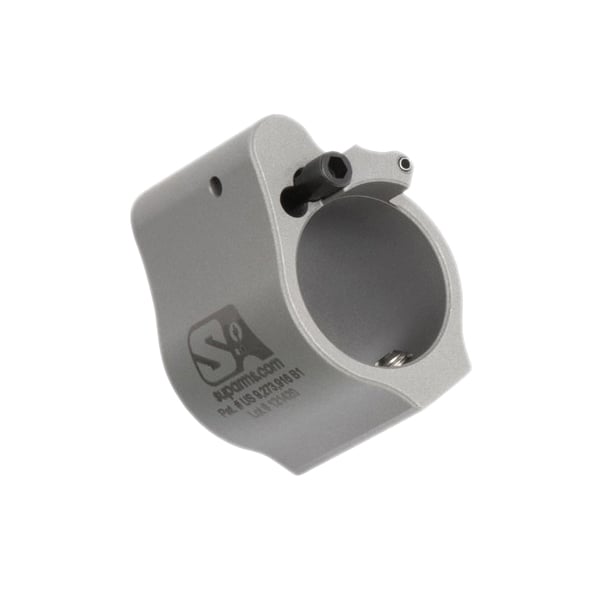 Superlative Arms Solid Set Screw Direct Impingement Adjustable Gas Block 0.75" x 1", Stainless Steel