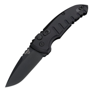 Hogue-Knife Hogue A01-Microswitch Automatic Folder Knife 2-3/4" Drop Point Blade Black