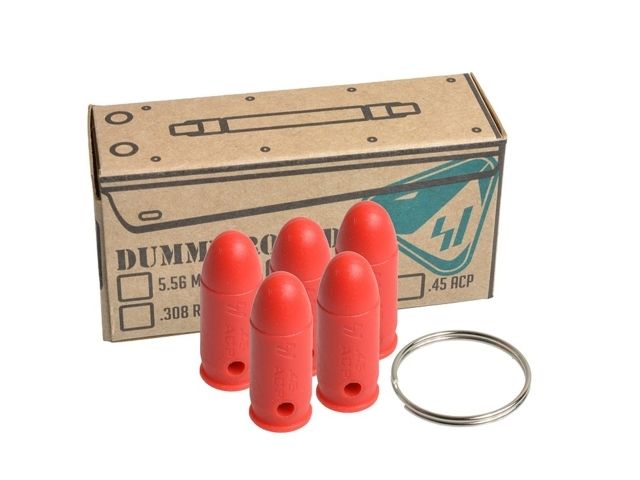 Strike Industries Dummy Rounds w/Key Ring .45 ACP Red One Size