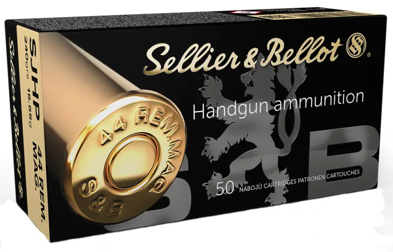 Sellier Bellot SB44C Handgun 44RemMag 240gr Semi Jacketed Hollow Point 50 Per Box/12 Case