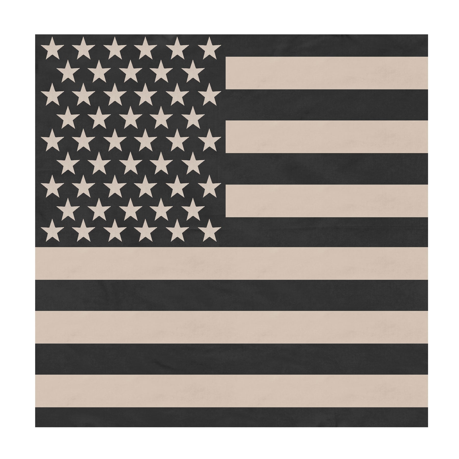 Rothco Subdued Us Flag Bandana - Black - Khaki, 22 In