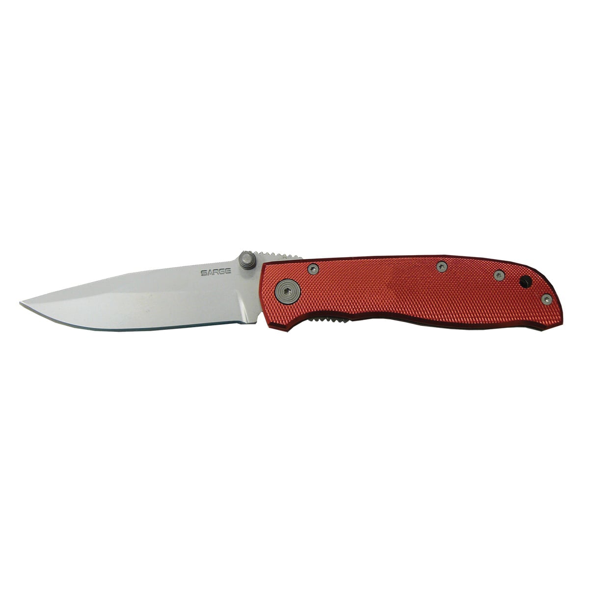 Sarge Knives Red Diamond Folding Knife Drop Point, Red