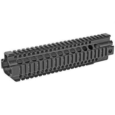 Midwest Industries 10" Quad Rail Combat T-Series Free Float Handguard, Black Anodized - MI-CRT10