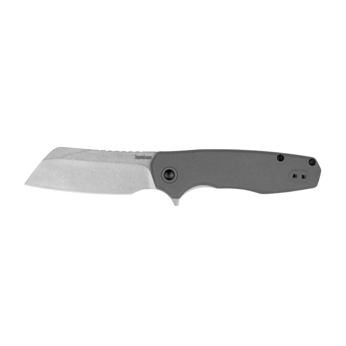 Kershaw Wharf Assisted/Folding Knife Cleaver, Gray - Compact, EDC, Durable Handle - 1414