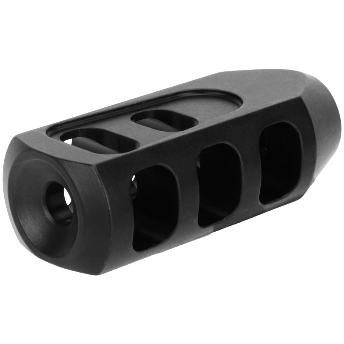 Tacfire Tanker Muzzle Brake 1/2"-28 tpi for AR-15, Black Nitride - MZ1009-N