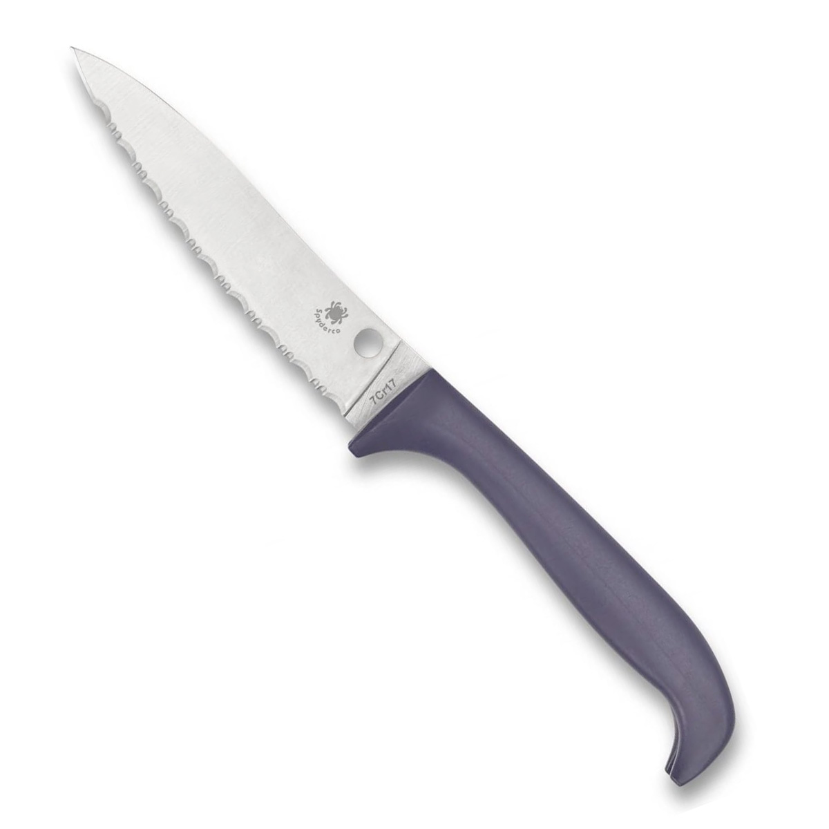 Spyderco Counter Puppy Spyderedge Fixed Blade Knife, Purple - K20SPR