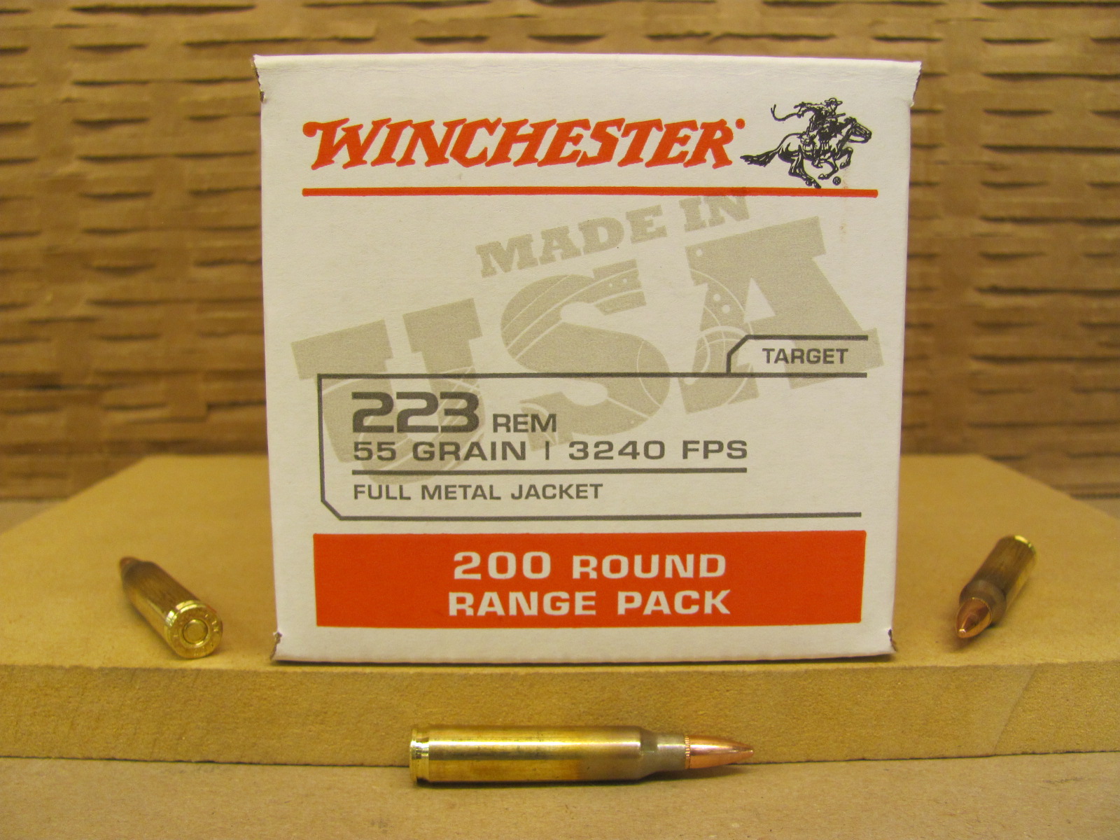 800 Round Case – 223 Rem 55 Grain FMJ Ammo Loose Pack Made by Lake City for Winchester – SP21114