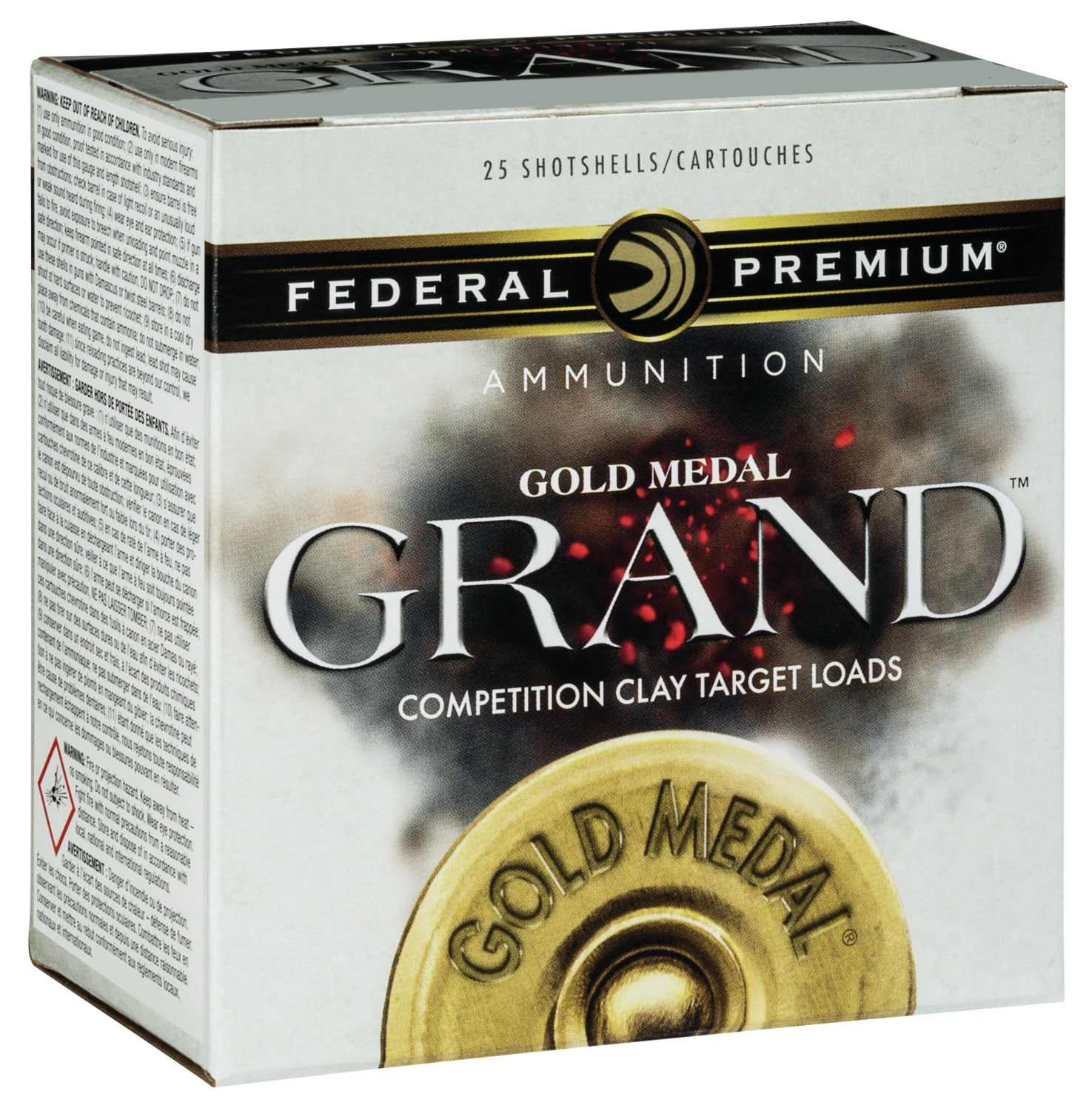 Federal Premium Gold Medal Grand Paper 2.75" 12 Gauge Ammo 7-1/2, 25/box - GMT17175