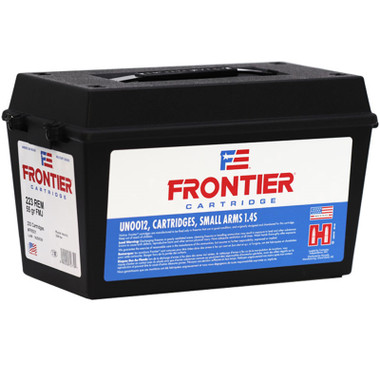 Hornady Frontier .223 Remington 55 Grain Full Metal Jacket (FMJ) Ammo, 200 Rounds W/ Can