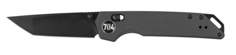 704 Gear Fang EDC 3.22" Tanto Blade Folding Pocket Knife w/ Crossbar Lock, Black