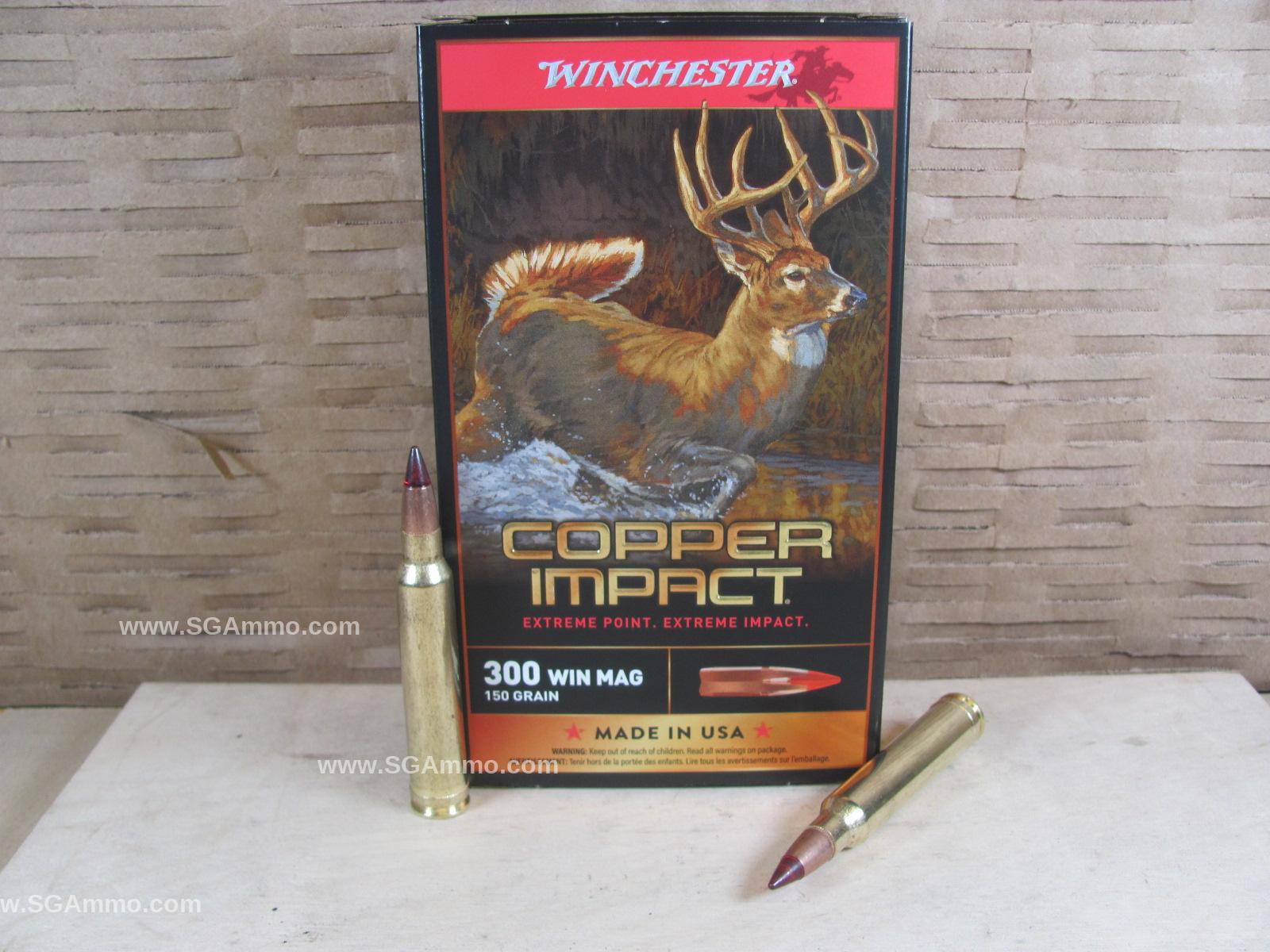 200 Round Case – 300 Win Mag 150 Grain Extreme Point Copper Impact Winchester Ammo – X300CLF