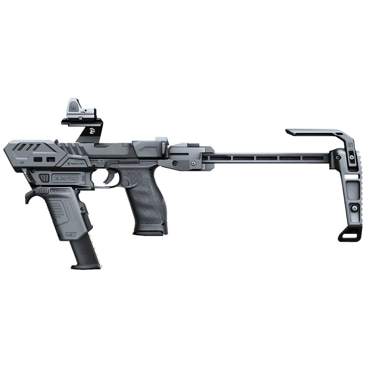 Recover Tactical S-Pro MG Conversion Kit Fits Walther PDP, Black