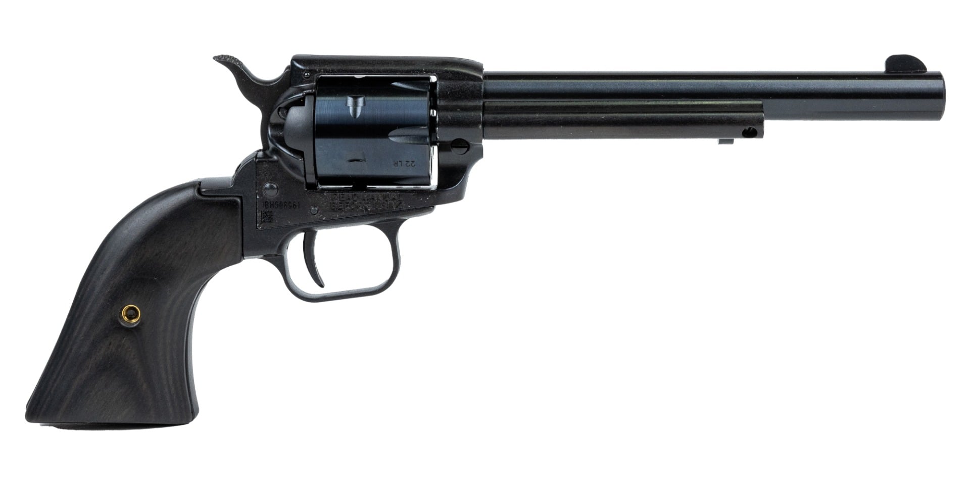 Heritage Rough Rider .22LR Revolver, 6.5" Barrel, Fixed Sights, Black - RR22B6BBK