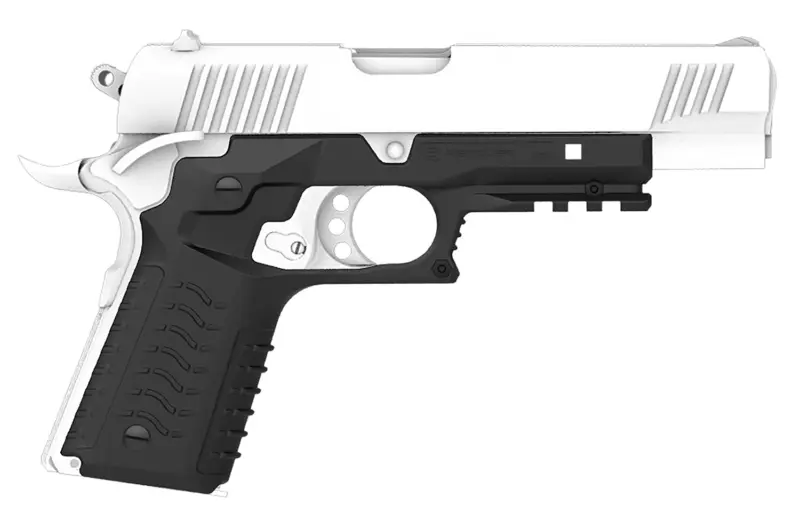 Recover Tactical CC3H-01 Grip Rail System Black Polymer Picatinny for Standard Frame 1911