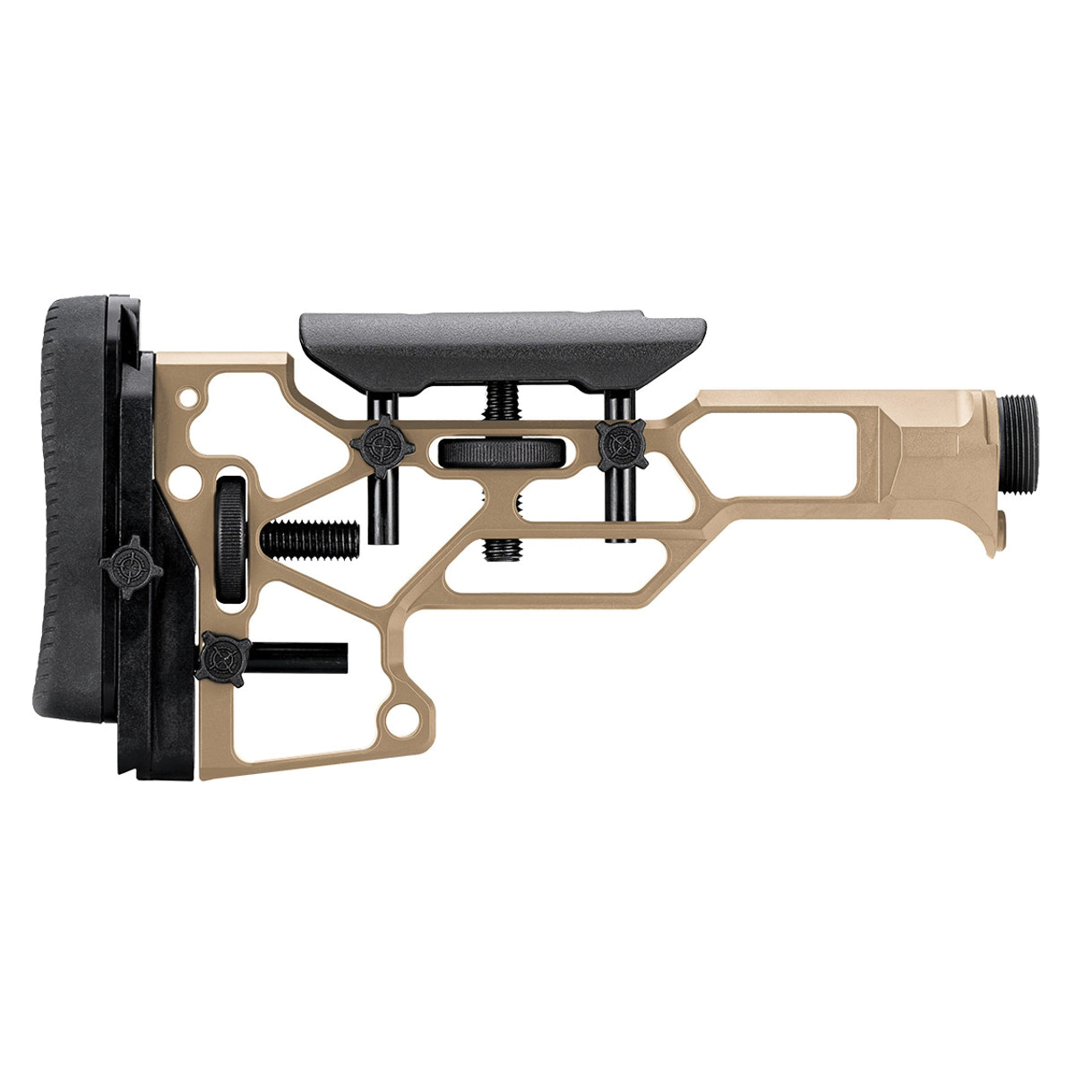 MDT SRS Standard Skeleton Rifle Stock Flat Dark Earth - Versatile Skeleton Rifle Stock for Tactical Use - 102669-FDE