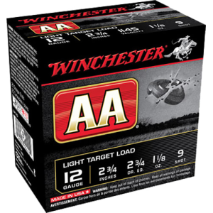 Winchester Ammo AA129 AA Target Loads 12GA 2.75\" 1-1/8oz #9 Shot - 250sh Case