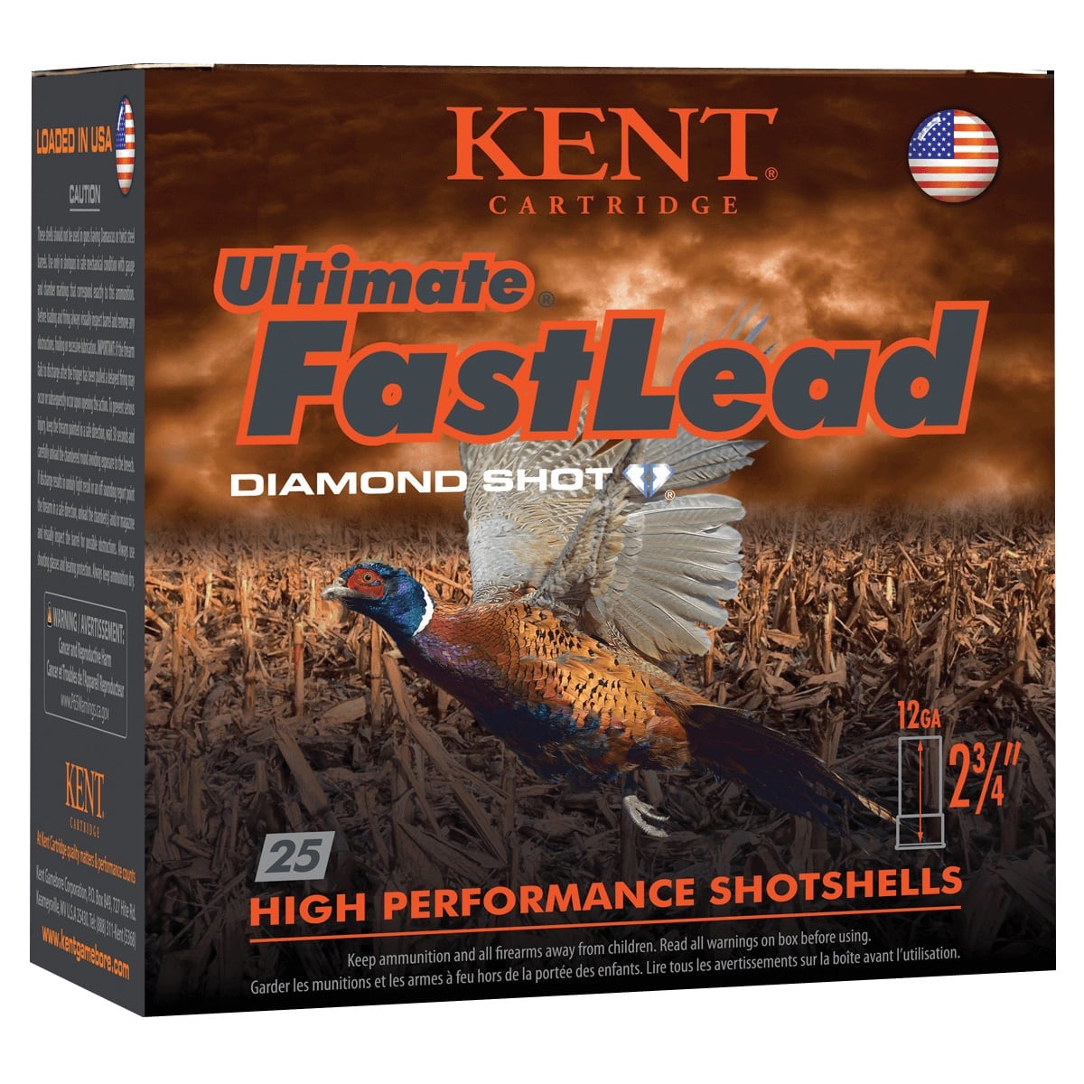 Kent Ultimate Fast Lead Shotshells 12 ga 2-3/4″ 1-1/2oz 1415 fps #6 25/ct - Flat Rate Shipping Under 30lbs! - No Credit Card Fees