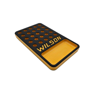 L-E-Wilson L.E. Wilson Reloading Tray with Bullet/Primer Cup .440" 25 Hole Black/Yellow