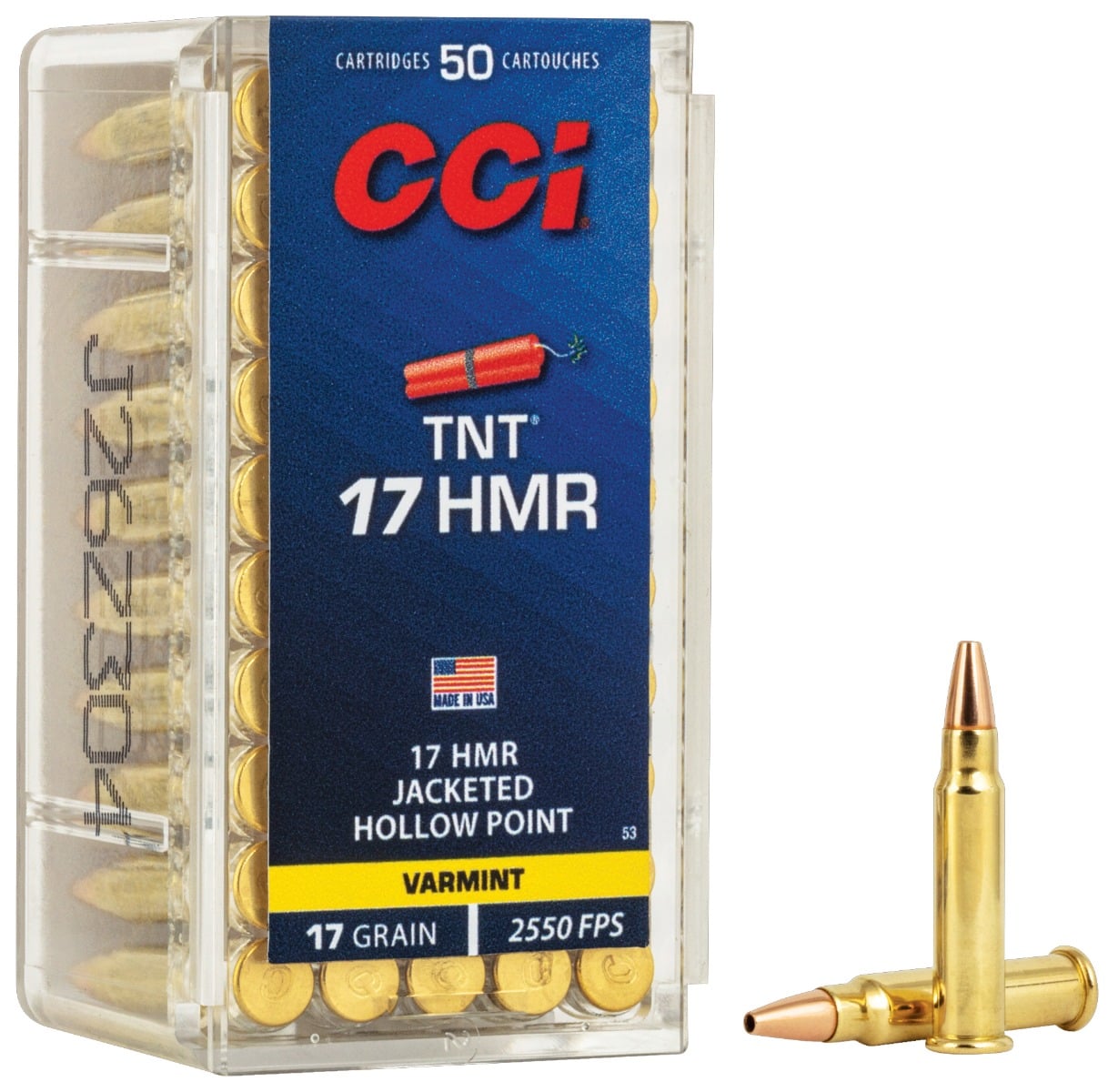 CCI .17 HMR 17gr TNT HP Ammunition 50rds- - -0053