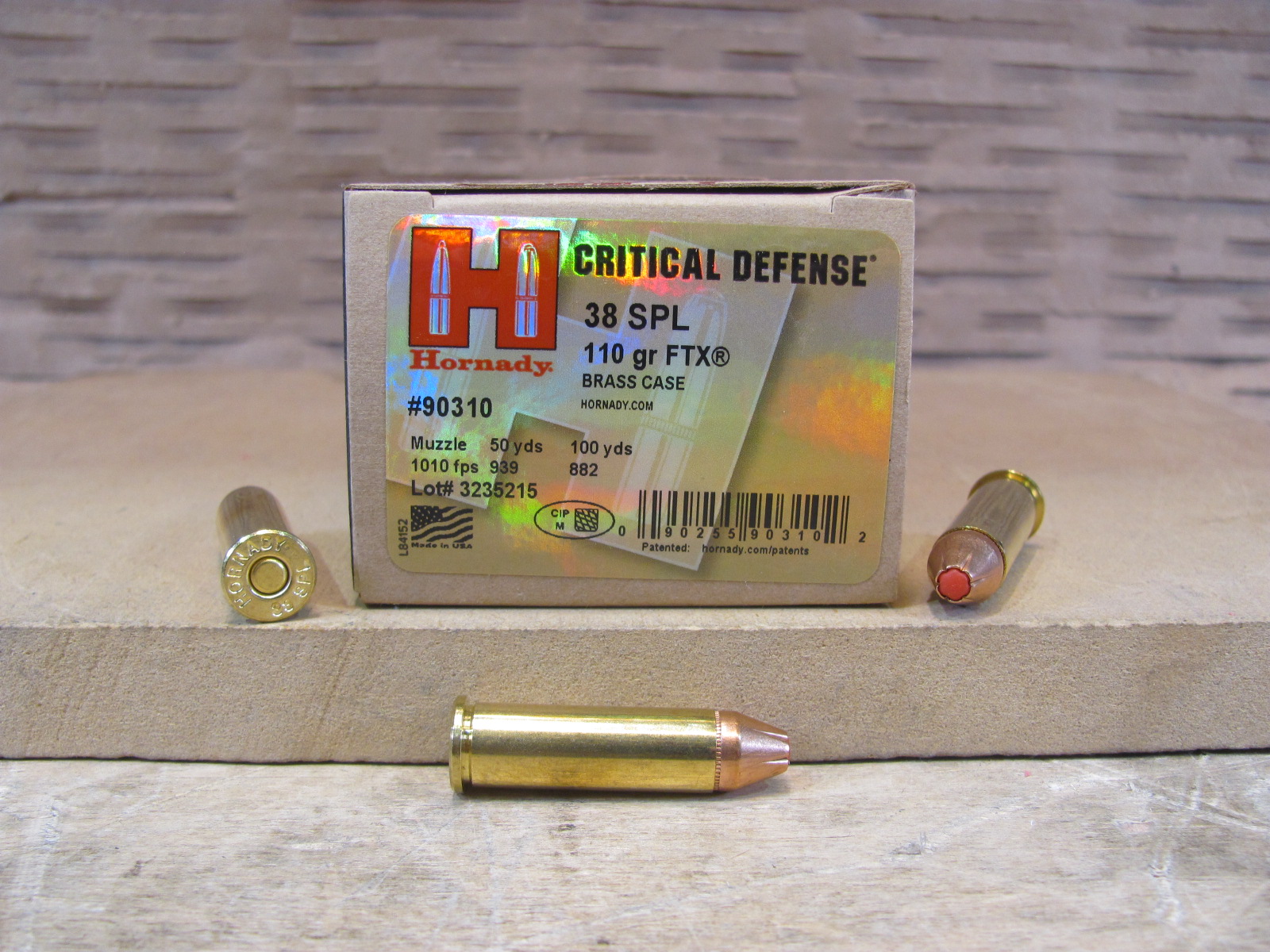 250 Round Case – 38 Special Hornady Critical Defense 110 Grain Standard Pressure Ammo – 90310