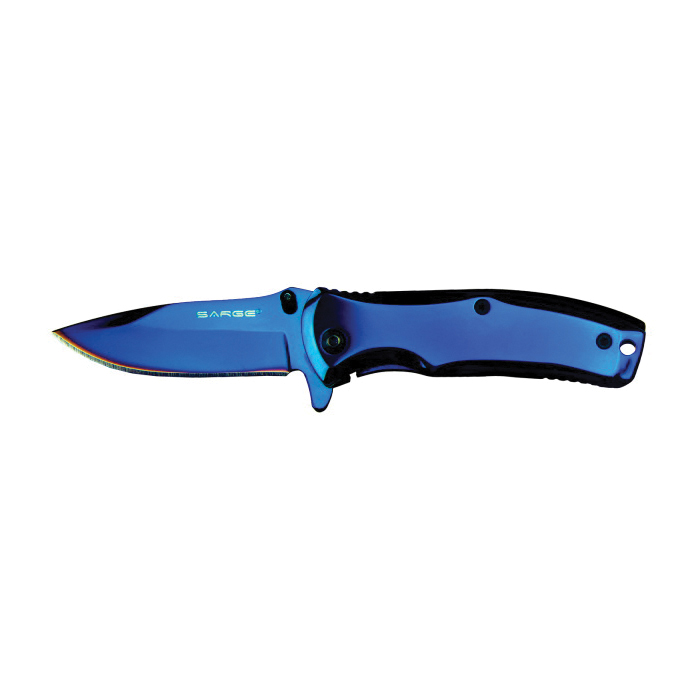 Sarge Knives Phase Folding Knife Tanto, Blue