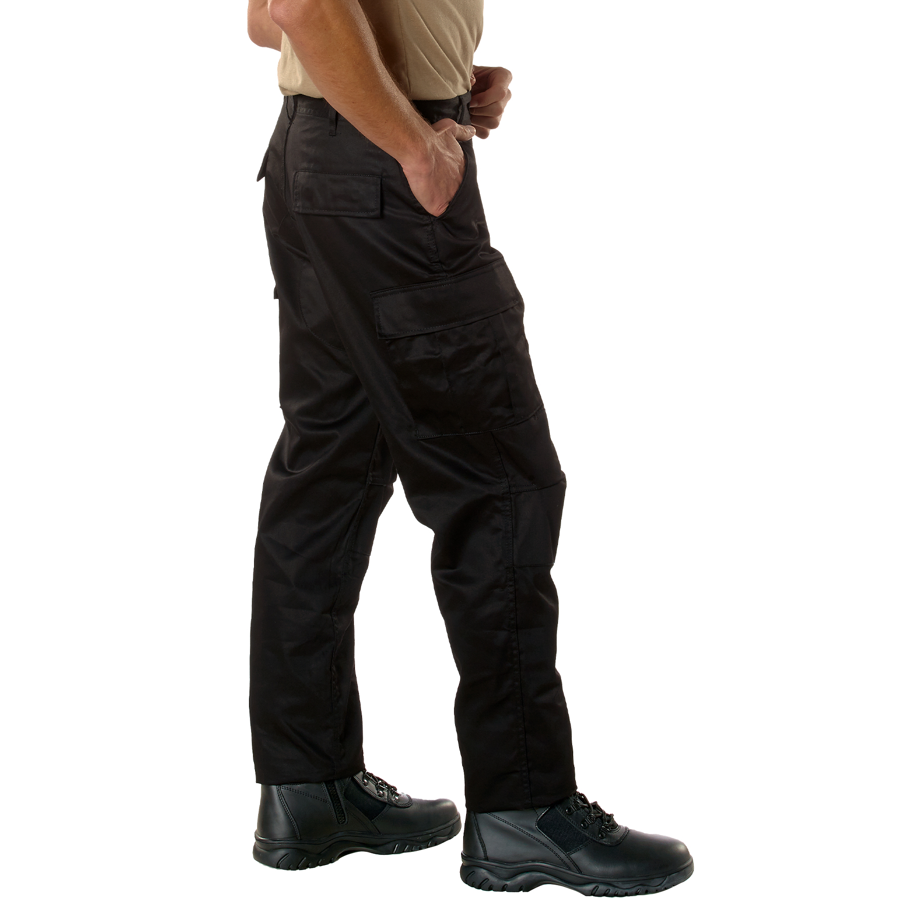 Rothco Relaxed Fit Zipper Fly Bdu Pants - Black, Medium