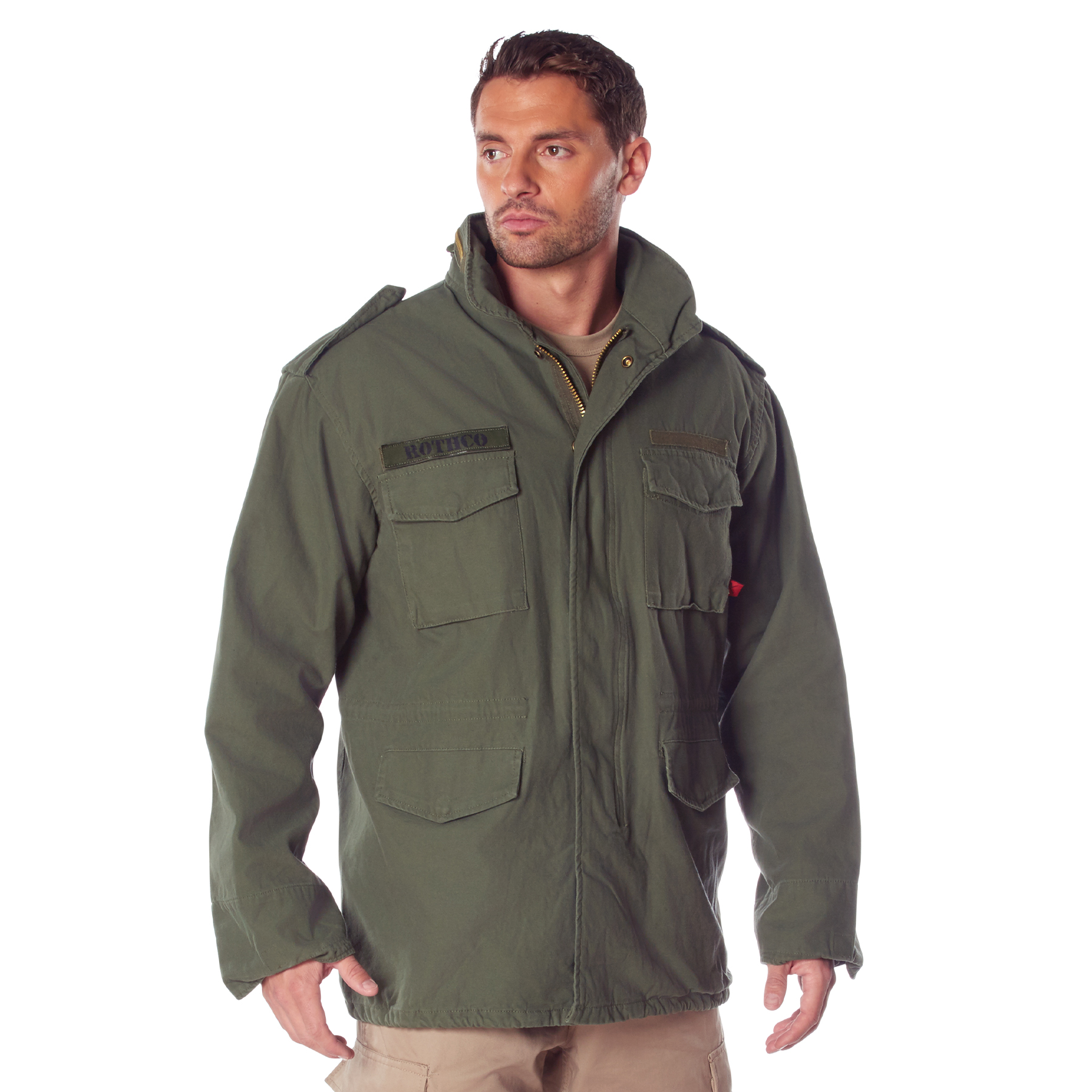 Rothco Vintage M-65 Field Jacket - Olive Drab, Large