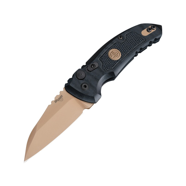 Hogue SIG A01-MicroSwitch Auto/Folding Knife Wharncliffe, Black