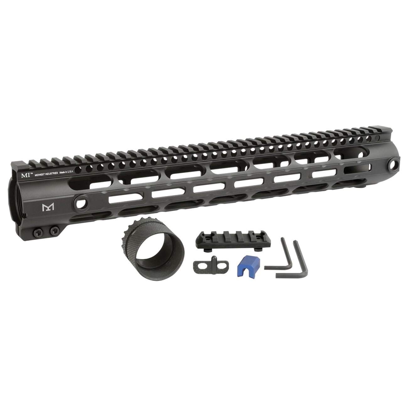 Midwest Industries Combat Rail DPMS High M-LOK Handguard 15" for AR-308/LR-308, Black - MI-CR308-15