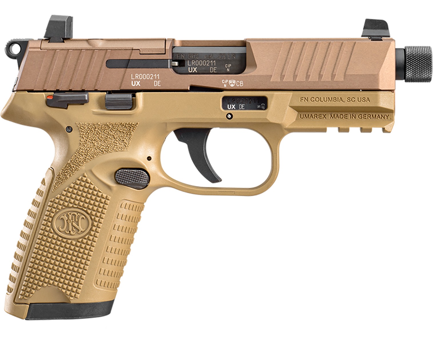 FN 502 Tactical .22 LR Semi-Auto Pistol - 10rd
