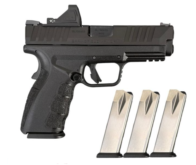 Springfield Armory XD Mod4 4" 9mm (4)16rd Pistol GearPac w/ Virdian RFX11 Green dot and Pistol Case - XDDG9101B-M4-PAC