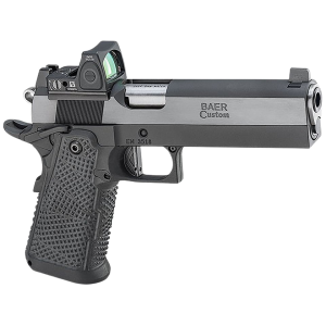 Les Baer Custom 1911 HiCap 9mm Luger Pistol 5" Barrel 19+1 Round Blued Slide Black Grip Black Frame Trijicon RMR